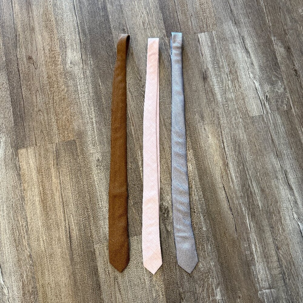 Slim Tie Lot (e.g., Calvin Klein, Zara, & Penguin)